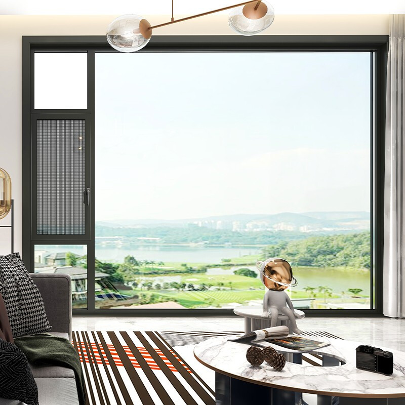 Aluminum alloy sliding doors and windows for sealing a balcony, floor-to-ceiling soundproof glass windows, villa window customization, aluminum alloy doors and windows for order