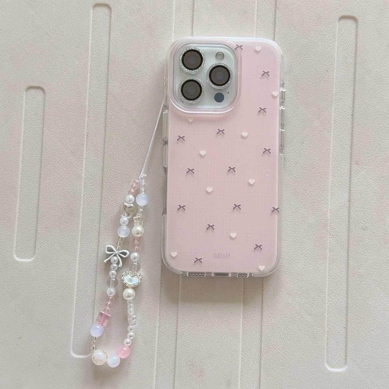 Fuchsia compatible iphone 17 with bow, phone case, fall protection