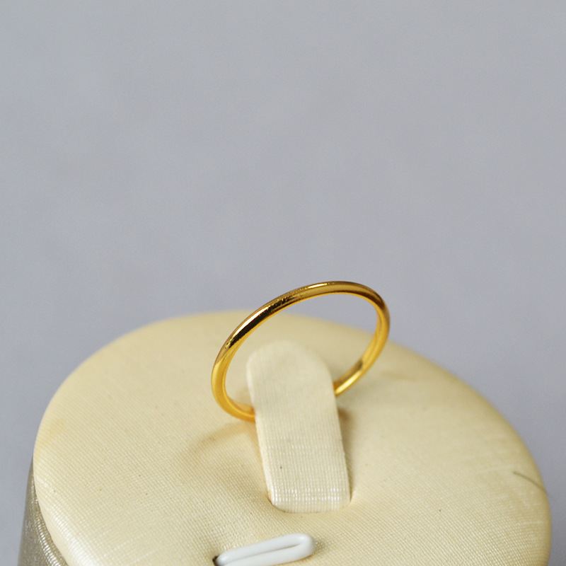 3g Weight Rings Classification 1 Piece Quantity Holiday, Daily Occasion Brass Material Solid Color Pattern Women's Gender Plating Design Simple Style, Classic Style Style Brass Plating Solid Color Rings 2