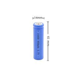 工厂现货14450 3.7V锂电池950mAh 全新电芯 认证齐全