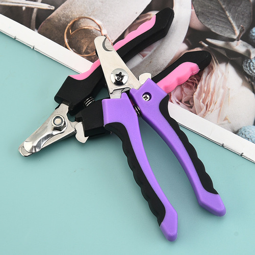 Manufacturer wholesale stainless steel pet grooming scissors, large dog nail clippers, cat and dog nail cleaning set