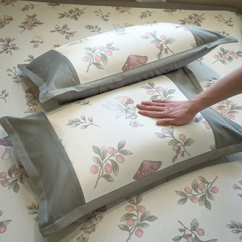 2025 nueva funda de almohada de seda de hielo funda de almohada para el hogar única funda de revestimiento de núcleo de almohada de 48x74cm verano
