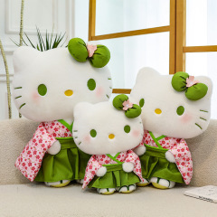新しい和風KT猫立ち抹茶桜着物人形ぬいぐるみおもちゃ人形グリッパー卸売