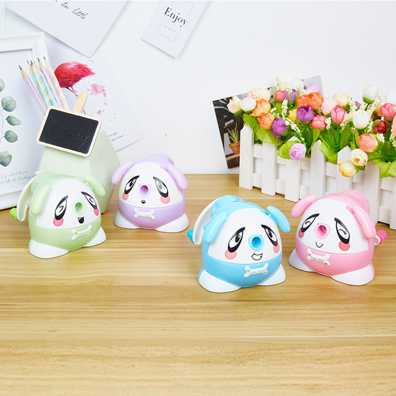 Feliz 709A Doudou Sacapuntas de manivela Sacapuntas de dibujos animados para niños Sacapuntas de aleación de acero núcleo de cuchillo Sacapuntas regalo