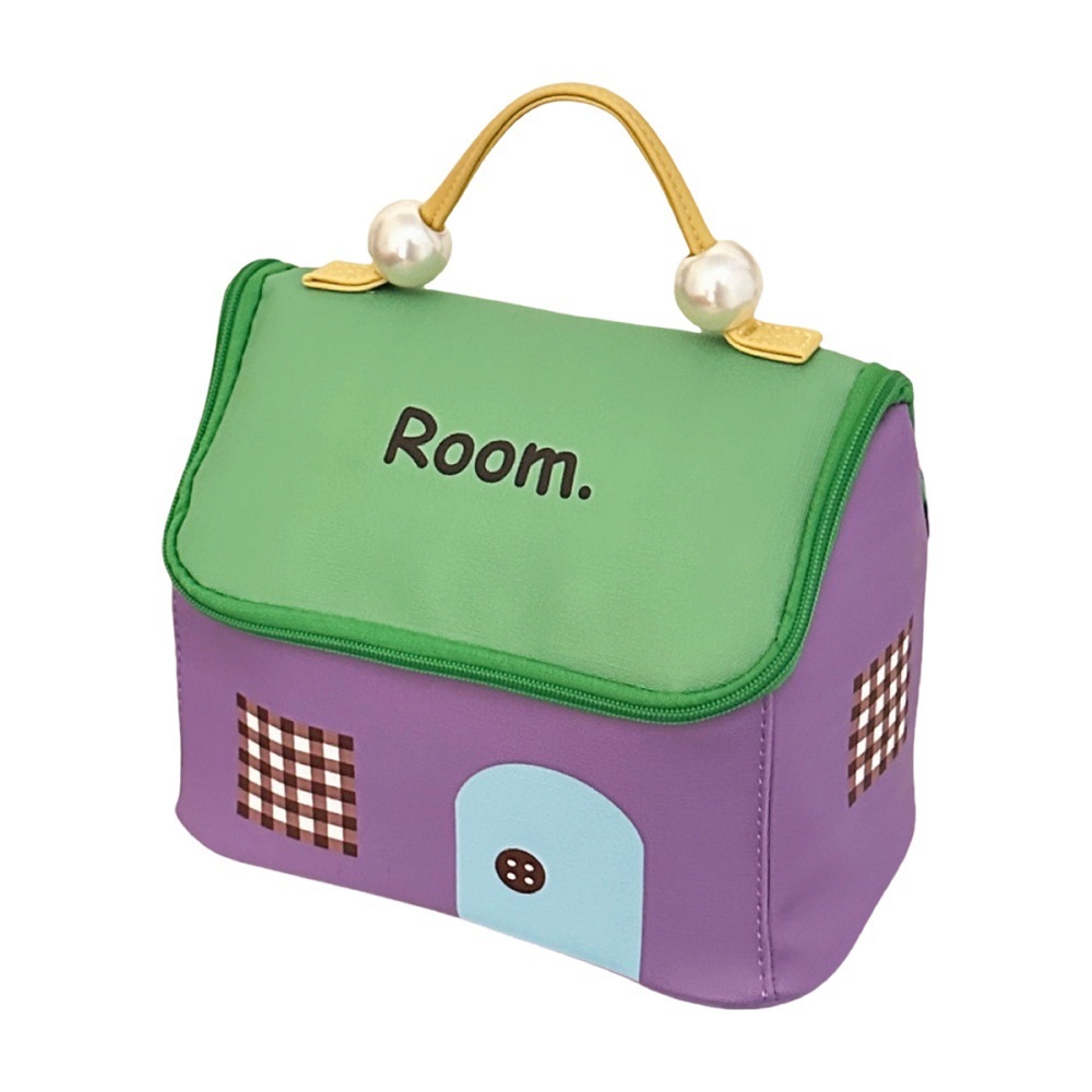 Bolsa de maquillaje de alta calidad de dopamina casa, bolsa de maquillaje portátil impermeable de gran capacidad de partición para niñas, bolsa de almacenamiento portátil de viaje