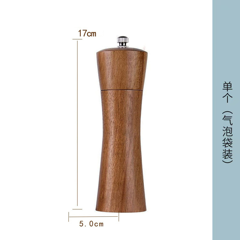 Molino de pimienta de madera de acacia para ajustar manualmente el grosor y la finura del molino de pimienta, molino de condimentos de especias multifuncionales de madera transfronteriza image 6