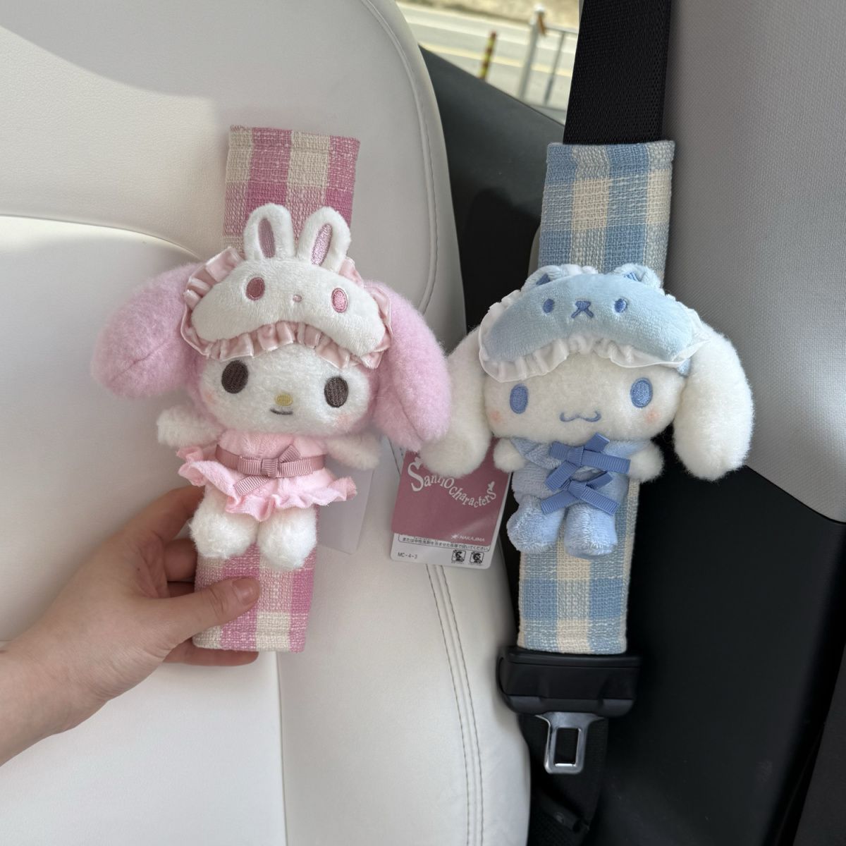 Eye Mask, Melody Car Seatbelt Shoulder Pad, Cute Cartoon Car Decoration, Couple Car Accessories Gift