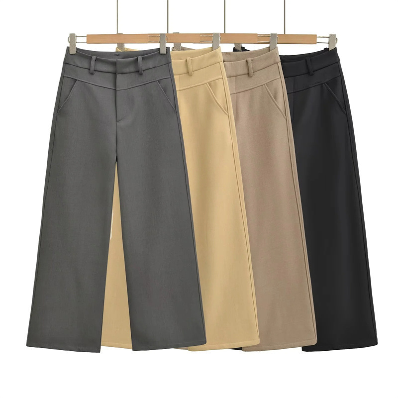 Old Money Style Straight-Leg Suit Casual Pants for Women, Autumn New Drapey Simple Elegant High-End Wide-Leg Long Pants Old Money Style Straight-Leg Suit Casual Pants for Women, Autumn New Drapey Simple Elegant High-End Wide-Leg Long Pants