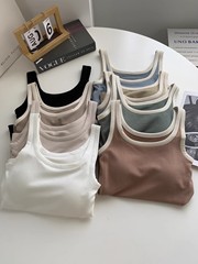 Camisole for women, fashionable and fashionable underwear with breast pads, sexy slimming bottoming shirt for women to wear outside underwear