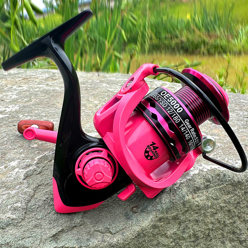 Oe Pink Green Metal Line Cup Lure Spinning Reel Long Casting Reel Sea Fishing Reel Wholesale Oe Pink Green Metal Line Cup Lure Spinning Reel Long Casting Reel Sea Fishing Reel Wholesale