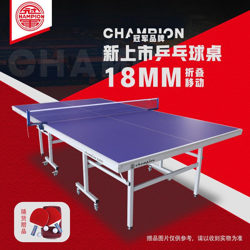 g都双鱼冠军乒乓球桌可折叠移动式球台室内标准尺寸家庭GJ2001