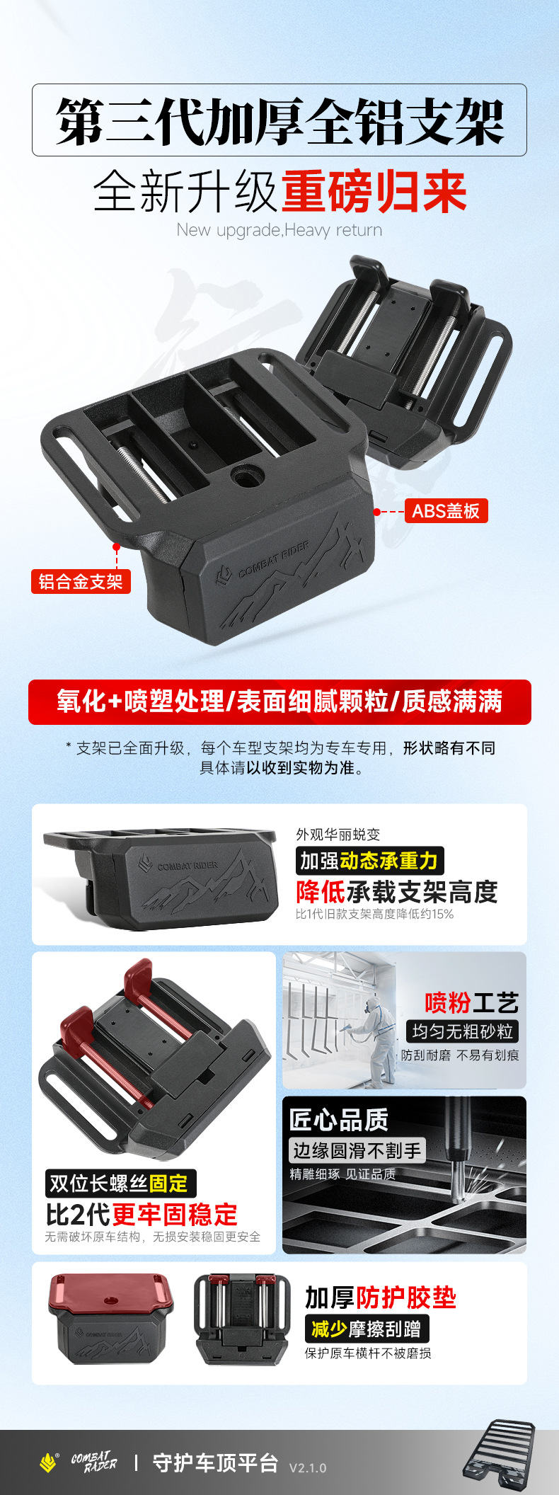 Brand New Bj40 Roof Rack Frame Explorer Modified Folding Ladder Expansion Platform Side Tent Backpack