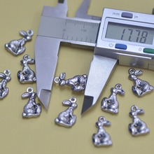 厂家供应316不锈钢饰品配件生肖兔子挂饰DIY手链项链小吊坠挂件