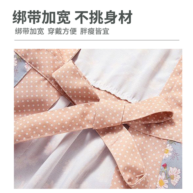 Estilo coreano nuevo impermeable lindo floral delantal transpirable hogar cocina cintura de las mujeres de moda pequeño fresco resistente al desgaste