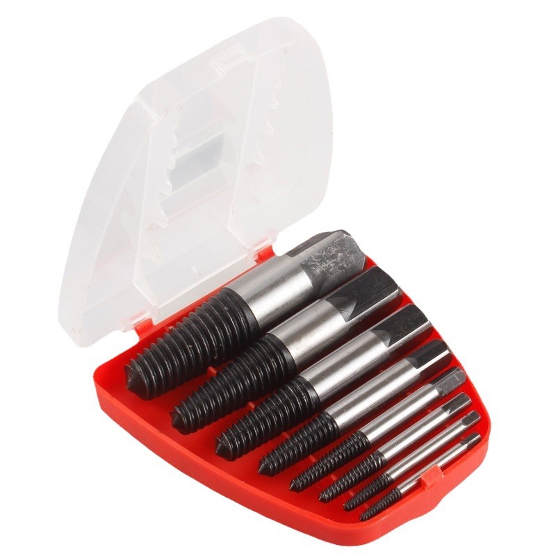 4 puntos 6 puntos grifo triángulo válvula tubo de agua cabeza rota tornillo extractor al por mayor 5/6/8 piezas conjunto roto Extractor de alambre