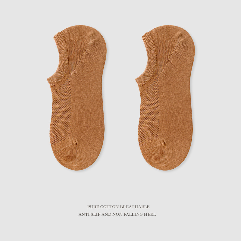 Calcetines de verano delgados de algodón para hombres mallas respirantes antiodorante sudor invisible calcetines de barco poco profundas de verano