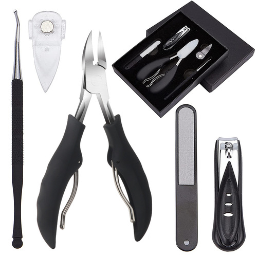 Stainless steel eagle beak nail clipper 5-piece set dual spring nail clipper foot nail clipper ingrown nail clipper nail care tool