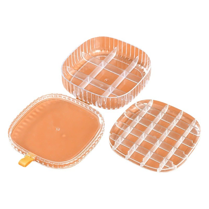 Портативная коробка для хранения ювелирных изделий сетка красная высокая проницаемость ювелирные изделия пылезащитная коробка с крышкой кольца серьги ювелирная коробка