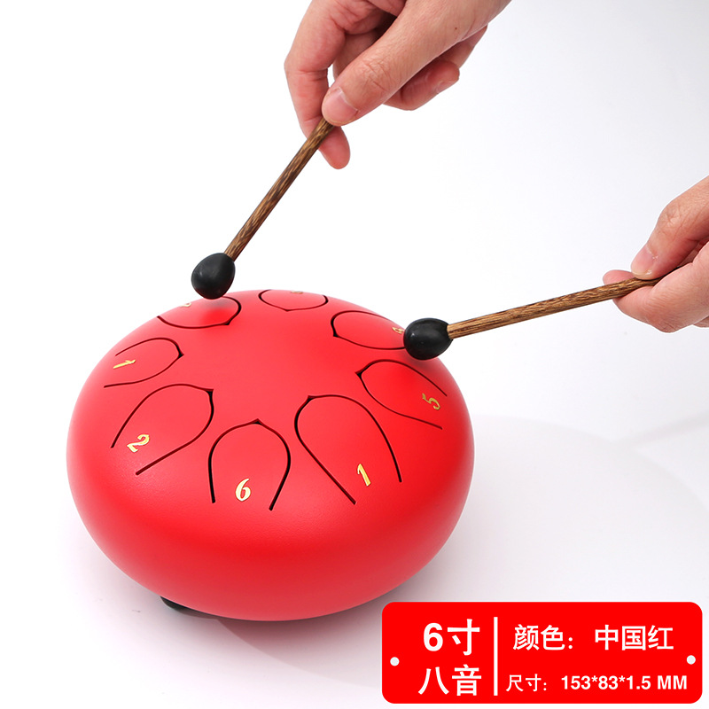 Fabricante fuente de 6 pulgadas 8 tonos 11 tonos instrumentos musicales tambor etéreo color vacío tambor sánscrito olvidar el polvo tambor olvidar la preocupación tambor Lotus