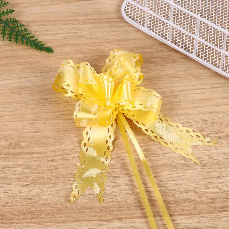 Comercio exterior Venta caliente 30 hueco impreso encaje dibujado a mano flor Navidad cumpleaños regalo embalaje arco dibujado flor cinta