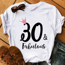 Pink Crown 30th 40th 50th 60th Fabulous Graphic_yyt