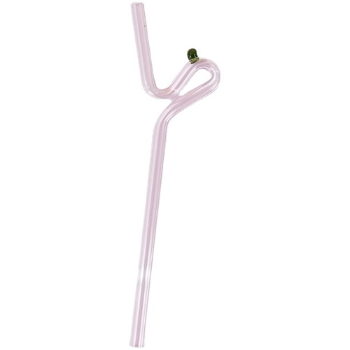 Colored glass straws wholesale juice milk stirring stick environmentally friendly pregnant women and children handmade special-shaped twisted straws