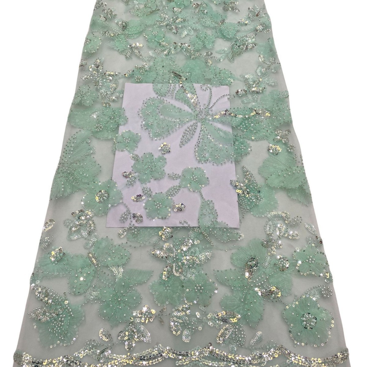 Fabricante de flores de mariposa de moda tridimensional tela de bordado vestido de boda larga tela de verano tela de bordado image 6