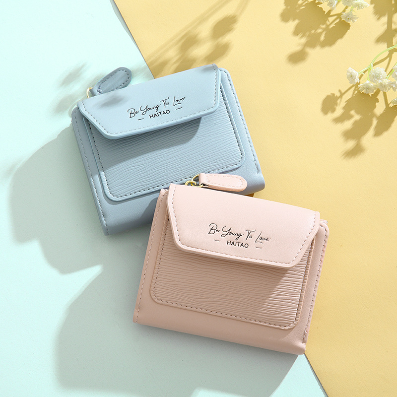 Nueva cartera de las mujeres de costura corta patrón titular de la tarjeta 2023 verano simple transfronteriza monedero fuente fabricante