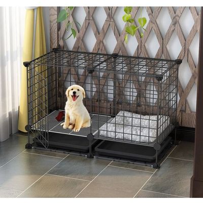 Dog cage indoor Medium toilet Dogs enclosure Pets Teddy Corgi Small dogs Cat Cage Waterloo House villa