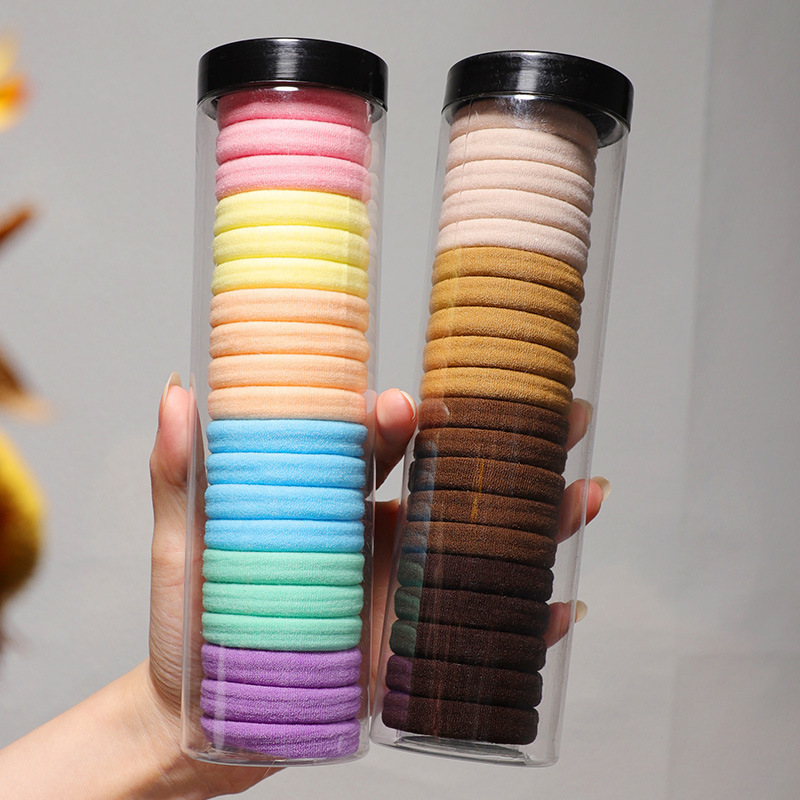 Anillo de toalla enlatado cuerda de pelo de cola de caballo alta cuerda de pelo internet popular anillo de pelo nueva banda de goma de alta gama cuerda de pelo duradera