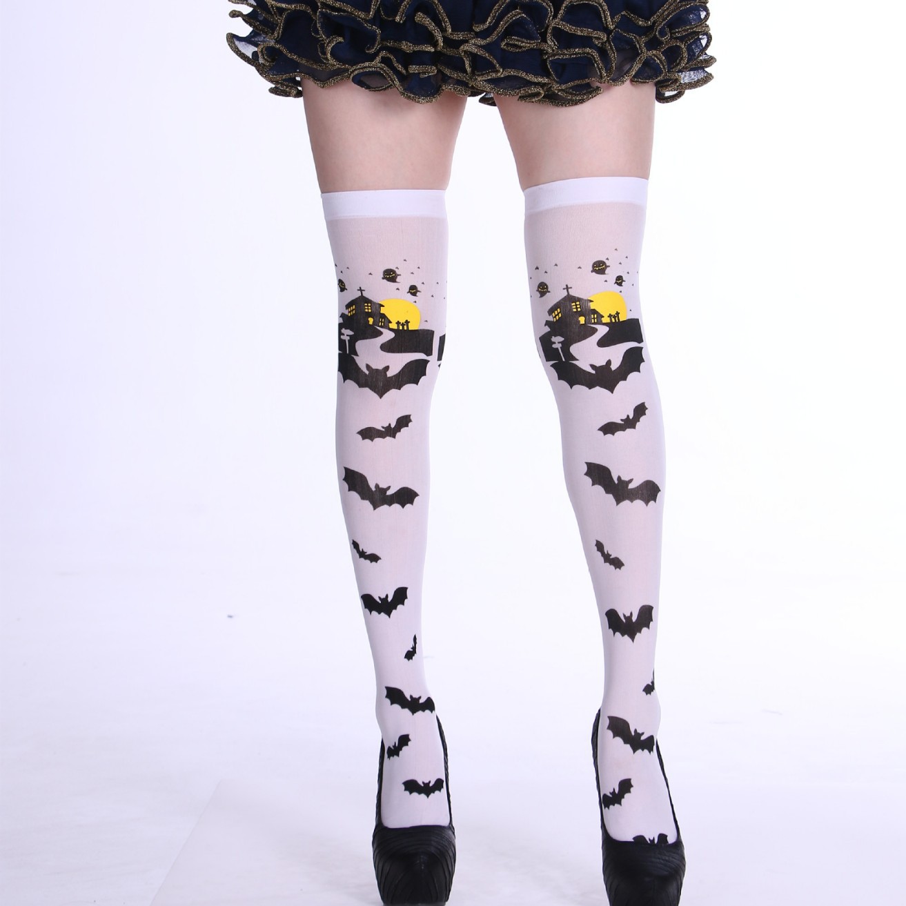 Los fabricantes suministran las medias del Festival del partido de Halloween Festival visten accesorios de ropa calcetines sobre la rodilla calcetines de sangre calcetines de enfermera