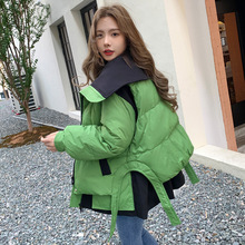 韩版两件套羽绒服女2023冬季撞色设计感小个子加厚白鸭绒夹克外套