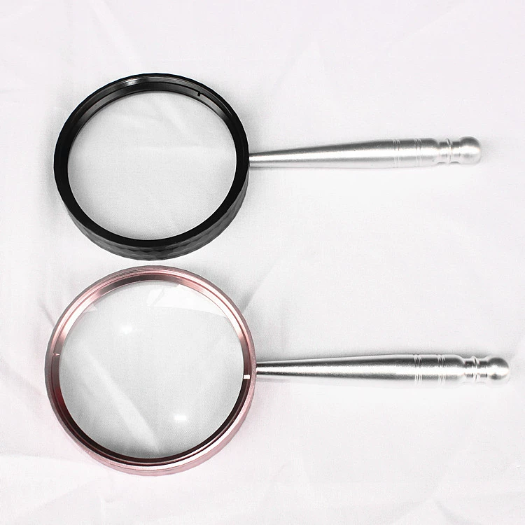 FD180 обратная шкала Призма ремесло металлическое ручное увеличительное стекло для пожилых людей чтение 10 раз стеклянная линза 80 мм