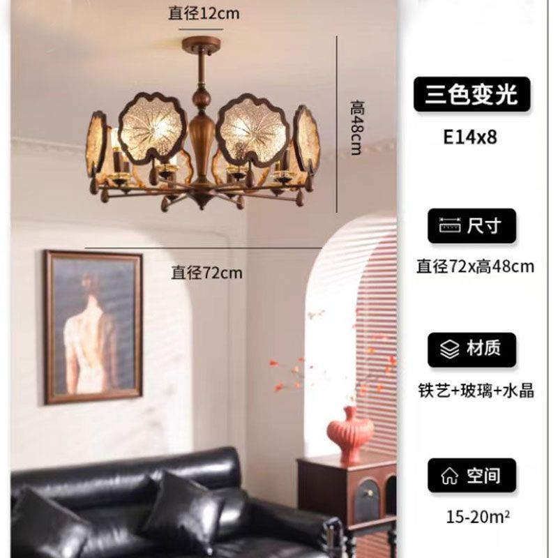 宋代美学复古禅意房间灯中古风新中式主卧吊灯明清古典|undefined