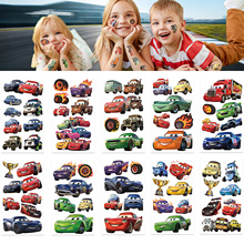 跨境热门卡通电影赛车纹身贴奖励学生儿童男孩聚会临时纹身防水汗