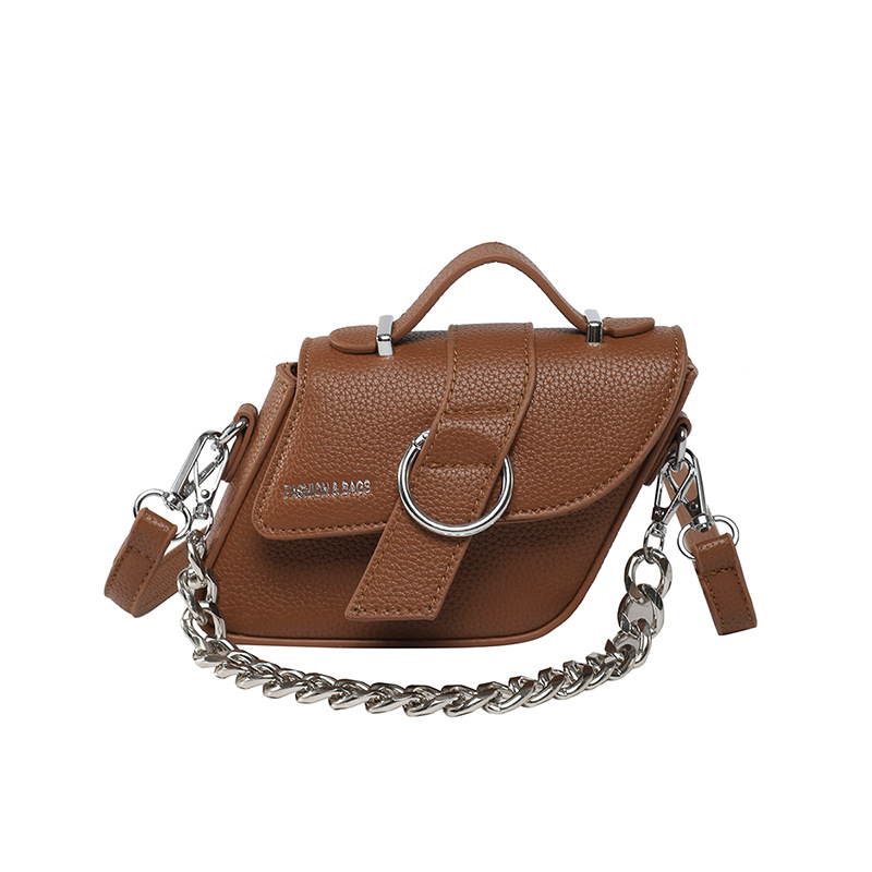 Bolso de textura transfronteriza 2025 nuevo bolso femenino de cadena bolso de hombro de diseño de nicho mini bolso de mensajero con patrón de lichi
