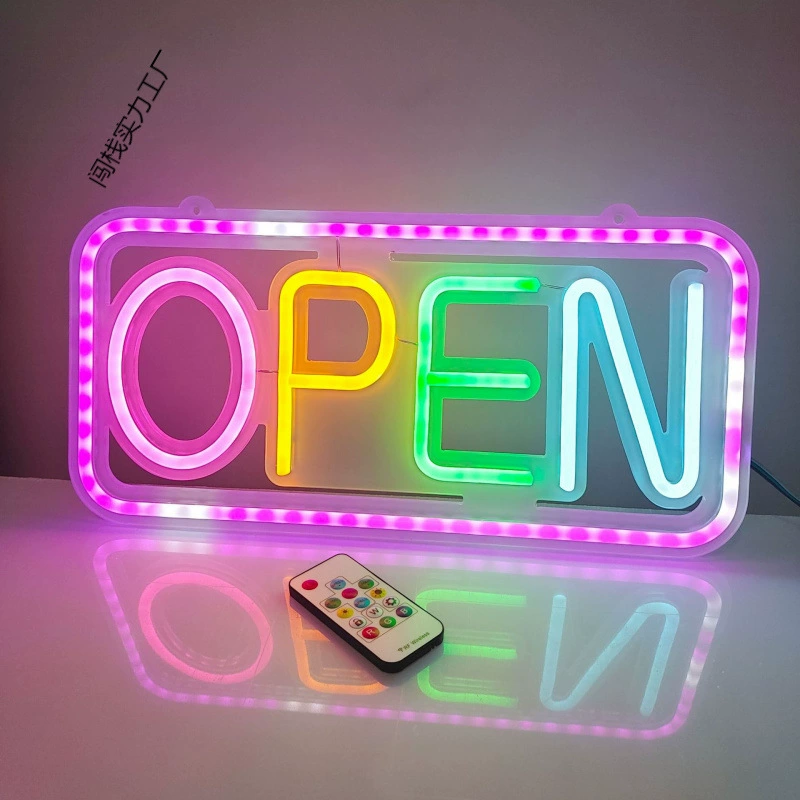 LED неон удалённое управление модель Открытое светящееся письмо бизнес-светильник яркая реклама