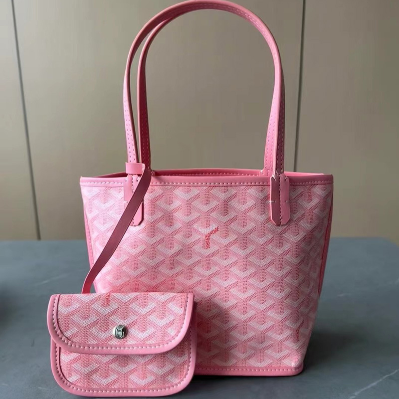 2025 Goyard Dog Tooth Pattern Mini Handbag Fashion Versatile Double-Sided Tote Bag Trendy
