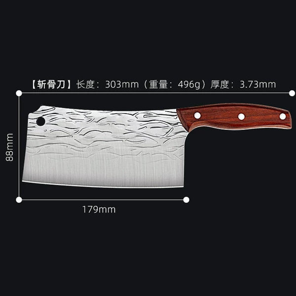 Water wave pattern cutting bone knife