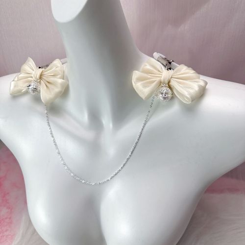 Pink streamer bow nipple clamp with chain women's products sm sex tool flirting vagina clamp punishment nipple anal plug