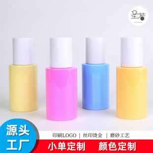Plastic pet50m straight body essence water lotion bottle dropper essential oil sub-packaging with inner plug aluminum film makeup remover bottle