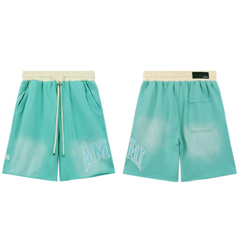 Am24 nuevo logo camiseta de manga corta número 22 lavado retro pareja tendencia deportes 5 puntos pantalones cortos traje 1ri