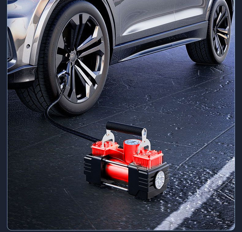 Xi Mi Car Air Pump Car Tire Air Pump Double Cylinder High Power Portable Car Air Pump Inflator