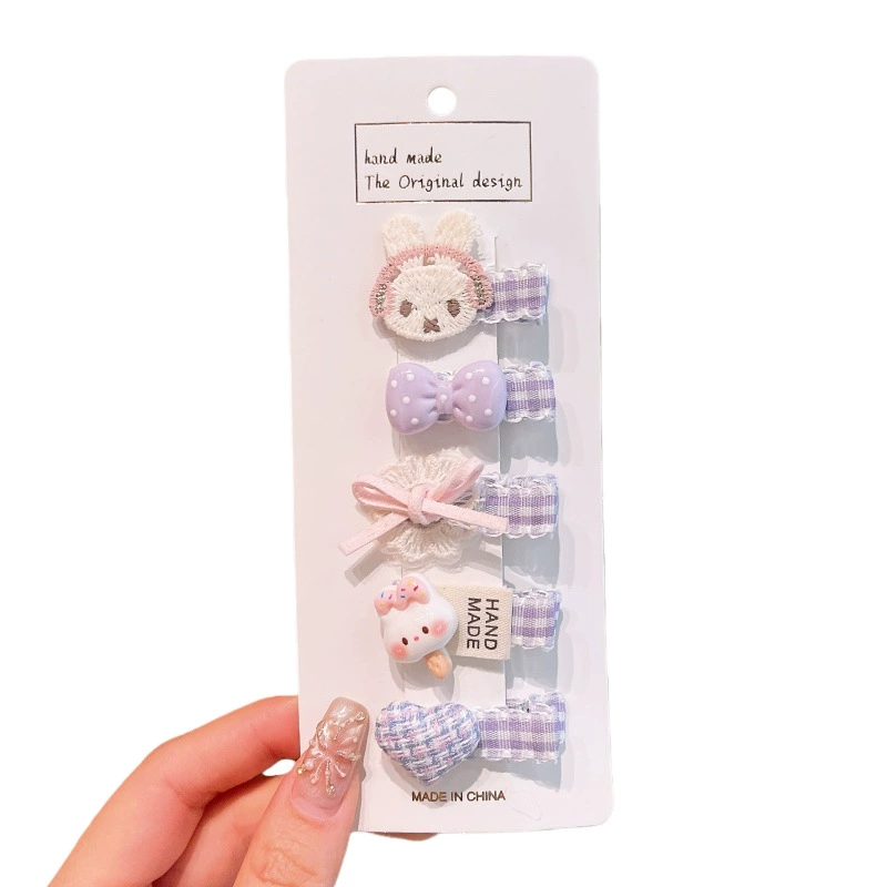 Cute children's hairgrip, harmless bangs, no hair damage