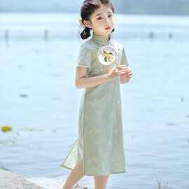 女童旗袍国风小旗袍小女孩女宝民国风套装儿童演出服