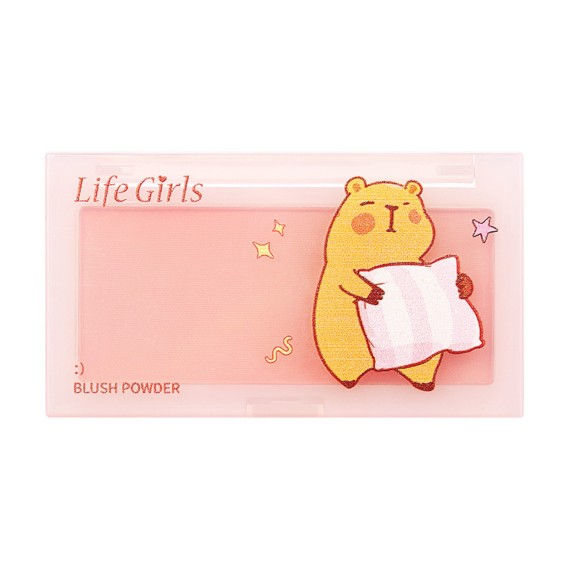 Life Girls Blush monocromático, sombra de ojos, polvo mate de baja saturación, rosa fino, blush coreano al por mayor.