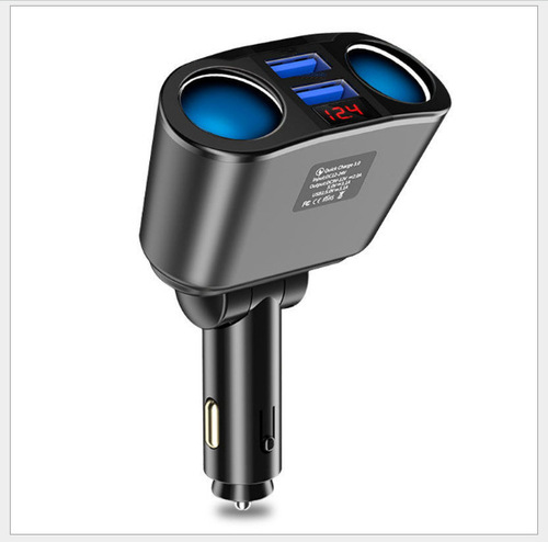 Car phone charger Bluetooth player car cigarette lighter one-drag-three QC3.0 car charger Bluetooth FM transmitter