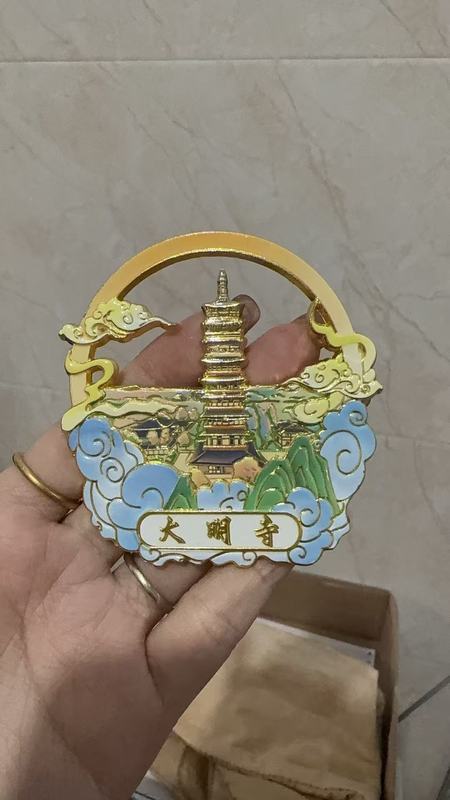 【揚州シリーズ】都市金属観光名所 文化的・創造的なお土産 クリエイティブ冷蔵庫マグネット 磁気ステッカーギフト|undefined