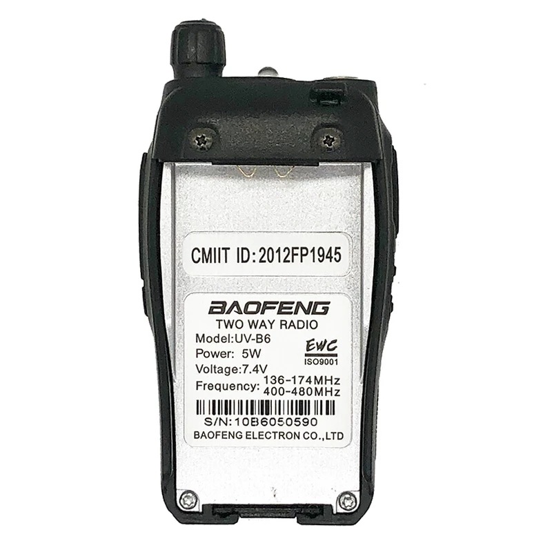 Baofeng UV-B5 walkie-talkie de doble segmento de comercio exterior chino e inglés exportación baofeng UVB6/B5 teléfono