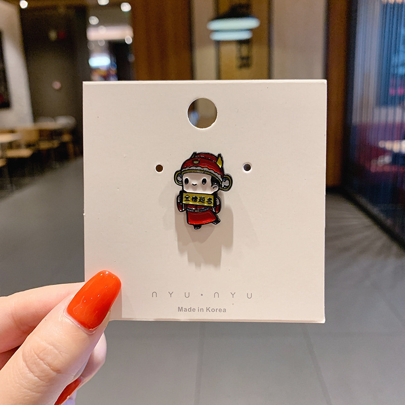 Dibujos animados lindo estilo japonés aceite goteo broche ins personalidad de moda escote femenino insignia pin accesorios nicho medalla decorativa